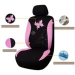 Pink Lace Butterfly Car Seat Covers for Women 2 Front Universal - Image 2