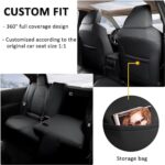 Toyota Corolla Cross Custom Fit Black Leather Car Seat Covers 2021-2024 - Image 3