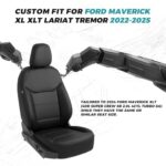 Ford Maverick Seat Covers 2022-2025 Custom Fit Waterproof Leather Black - Image 2