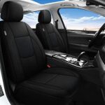 Waterproof Neoprene Car Seat Covers Full Set Universal Fit Black - Image 2