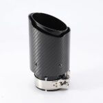 Carbon Fiber Exhaust Tip 2.5 to 3.5 Gloss Black Muffler Tip - Image 3