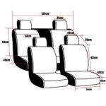 Premium Leather Car Seat Covers: Full Set 5-Seat SUV Truck Universal Fit Black/White - Image 5