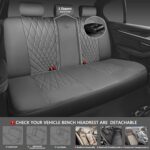 Premium Gray Leather Car Seat Covers - Universal Fit, Waterproof, Airbag Safe - Image 4