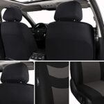 Universal Car Seat Covers: Breathable Cloth Protectors for All Vehicles, Black/Charcoal - Image 7