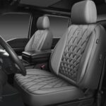 Premium Gray Leather Car Seat Covers - Universal Fit, Waterproof, Airbag Safe - Image 3