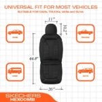 Skechers Memory Foam Car Seat Covers: Breathable Black Comfort for Cars & Trucks - Image 5