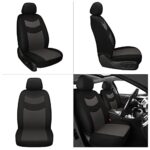 Universal Car Seat Covers: Breathable Cloth Protectors for All Vehicles, Black/Charcoal - Image 5