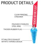 Motorcycle Exhaust Plug 2PCS Universal Muffler Wash Pipe Blue - Image 4
