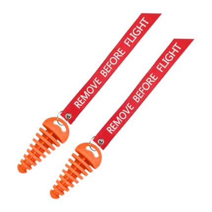 MUQIDA 2 PCS Muffler Exhaust Wash Plug, 0.6"-1.5" Motorcycle Exhaust Tail Pipe Washing Plug with Streamer, Rubber Silencer Wash Protector for 2 Stroke Motorcycle Dirt Bike ATV (Orange)