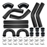 PHILTOP 3" Universal Turbo Intercooler Kit 32PC Aluminum Pipes - Image 2