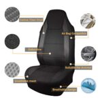 Carbon Fiber Mesh Sport Bucket Seat Covers Black High Back 2 Front - Image 2