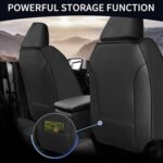 Toyota RAV4 Seat Covers 2019-2025 Waterproof Leather Black Red - Image 2
