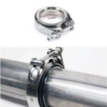 AotoKoop 3.5" Stainless Steel V-Band Clamp Kit Exhaust Turbo Flange - Image 2