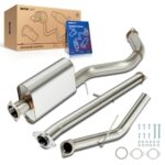 KAX Stainless Steel Cat Back Exhaust System Replacement for 2000-2005 Suburban 1500, 2001-2006 Yukon XL 1500 5.3L, 2006 Suburban 1500 5.3L, 2000 Yukon XL 1500