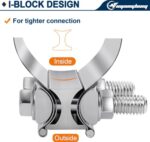 3.5" Stainless Steel Exhaust Clamp | Butt Joint Pipe Coupler | 2-Pack - Image 3
