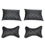 Premium Leather Car Seat Covers: Full Set 5-Seat SUV Truck Universal Fit Black/White - Image 8