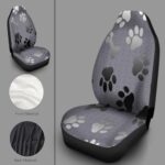 Universal Gray Dog Paw Print Car Seat Covers | Front Seat Protection | All Season Use - Image 8