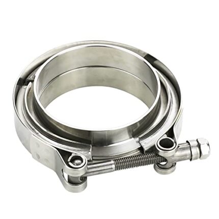 AKIHISA 3 Inch V Band Clamp with Flange Male Female Stainless Steel_304 for Exhaust System, Turbocharger, Downpipe, Muffler 1 Pack