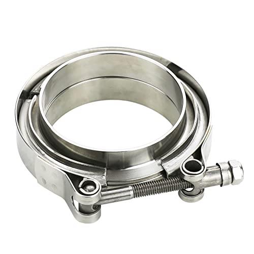 AKIHISA 3 Inch V Band Clamp with Flange Male Female AKIHISA 3 Inch V Band Clamp with Flange Male Female Stainless Steel_304 for Exhaust System, Turbocharger, Downpipe, Muffler 1 Pack