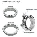 AKIHISA 3" V Band Clamp Kit 304 Stainless Steel Exhaust Turbo - Image 2