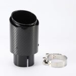 Carbon Fiber Exhaust Tip 2.5 to 3.5 Gloss Black Muffler Tip - Image 4