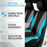 Cozy Lake Blue Full Car Seat Cover Set - Soft Fuzzy 43pc Women's Auto Accessory Kit - Image 3