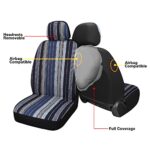 Universal Fit Baja Saddle Blanket Car Seat Covers - Breathable Blue Automotive Covers - Image 5