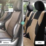 Premium Beige Universal Fit Car Seat Covers | Full Set, Washable, Airbag Safe SUV/Sedan - Image 6