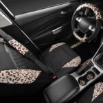 Leopard Print Car Interior Set: Universal Seat Covers, Mats, Steering Wheel Cover - Image 4