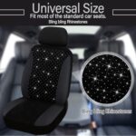Luxe Bling Velvet Car Seat Covers - Universal Fit, Black Mesh, Airbag Safe - Image 6