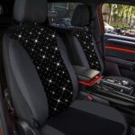 Luxe Bling Velvet Car Seat Covers - Universal Fit, Black Mesh, Airbag Safe - Image 4