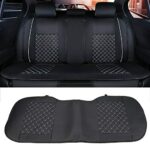 Premium Leather Car Seat Covers: Full Set 5-Seat SUV Truck Universal Fit Black/White - Image 3