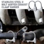 Heavy Duty Exhaust U Bolt Clamp Set - 4 Pack, Muffler Pipe Hanger Clip - Image 5