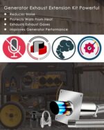 Generator Exhaust Extension Kit with Muffler Steel Pipe Firman Honda - Image 5