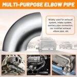 Stainless Steel 90° Exhaust Elbow Pipe 3" | Car Performance Mod Kit (4-Pack) - Image 2
