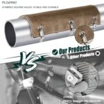 2 Set 12x6 Titanium Exhaust Heat Shield 1350°F Motorcycle Pipe - Image 3