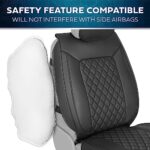 Premium Faux Leather Car Seat Covers | Full Set | Semi-Custom Fit | Durable Black - Image 4