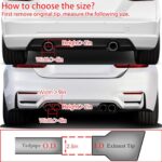 Carbon Fiber Exhaust Tip 2.5 to 3.5 Gloss Black Muffler Tip - Image 2