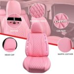 Luxury Pink Diamond Leather Car Seat Covers | Universal Fit | Waterproof SUV Sedan - Image 6