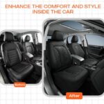 Skechers Memory Foam Car Seat Covers: Breathable Black Comfort for Cars & Trucks - Image 6