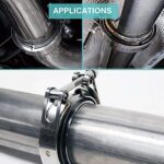 AKIHISA 3" V Band Clamp Kit 304 Stainless Steel Exhaust Turbo - Image 6