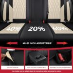 Premium Leather Car Seat Covers Set Black Beige SUV Sedan Truck Protection - Image 5