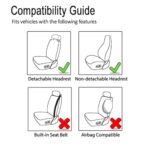 Cute Dinosaur Car Seat Covers 13pc Set Universal Fit SUV Truck - Image 8