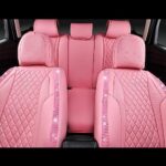 Luxury Pink Diamond Leather Car Seat Covers | Universal Fit | Waterproof SUV Sedan - Image 5