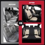 Premium Leather Car Seat Covers Set Black Beige SUV Sedan Truck Protection - Image 7