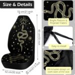 Boho Celestial Snake Print Car Interior Set: 15pc Full Protection Seat Cover Kit - Image 5
