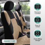 Premium Beige Universal Fit Car Seat Covers | Full Set, Washable, Airbag Safe SUV/Sedan - Image 2