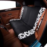 Flying Banner Waterproof Leather Car Seat Covers Full Set 8PCS Black - Image 6
