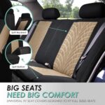 Premium Beige Universal Fit Car Seat Covers | Full Set, Washable, Airbag Safe SUV/Sedan - Image 4