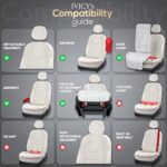 IVICY Linen Car Seat Cover Brown Non-Slip Breathable Universal Fit - Image 6